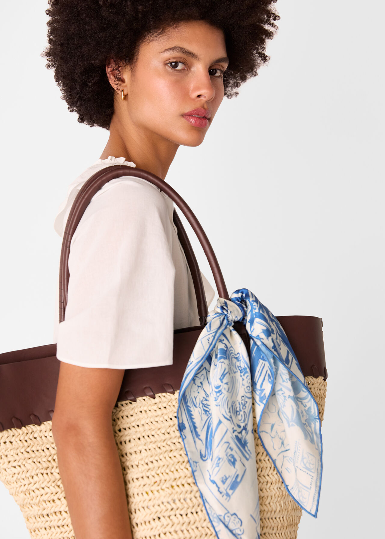 Rome Print Silk Scarf