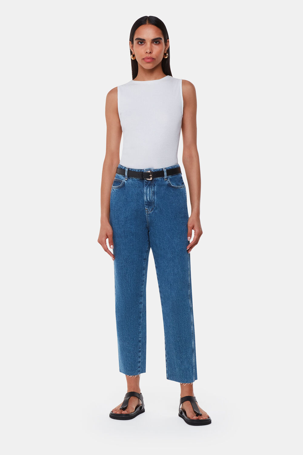 Denim Authentic Slim Frayed Jean