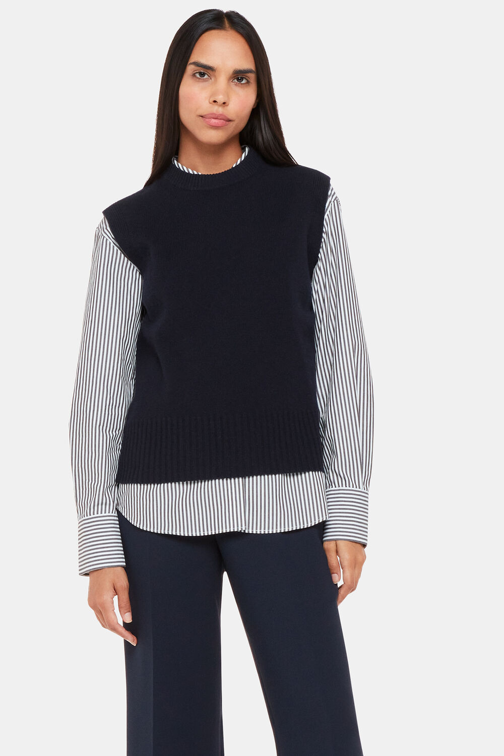 Wide Leg Cropped Trouser