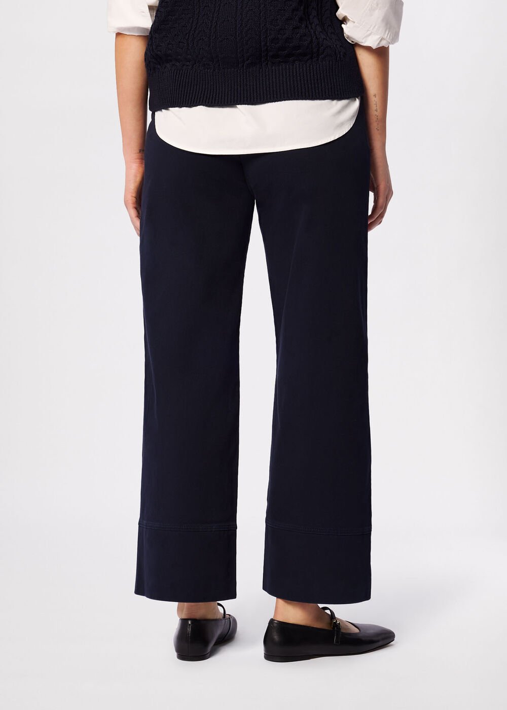 Wide Leg Casual Cotton Trouser