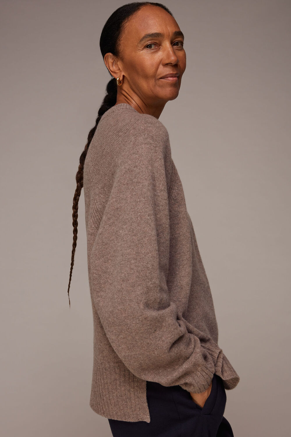 Boyfriend Crew Neck Knit