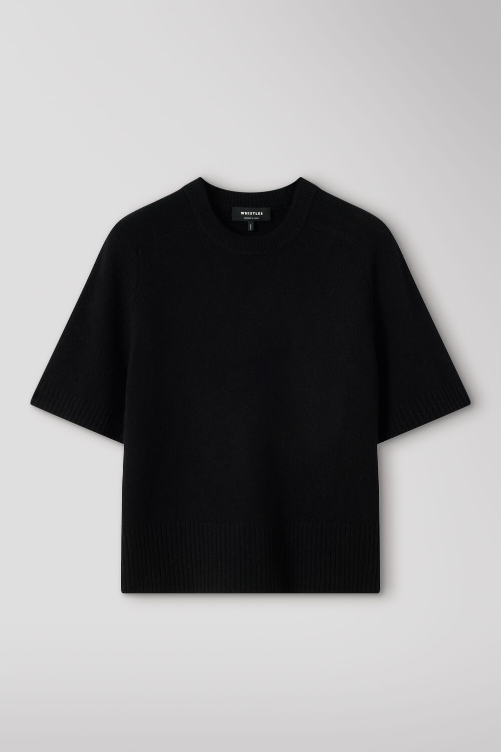 Black Wool Knitted Tee