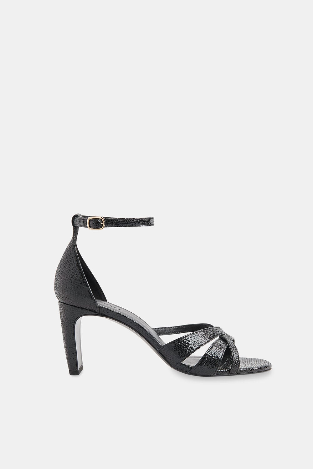 Black Hailey Strappy Heeled Sandal