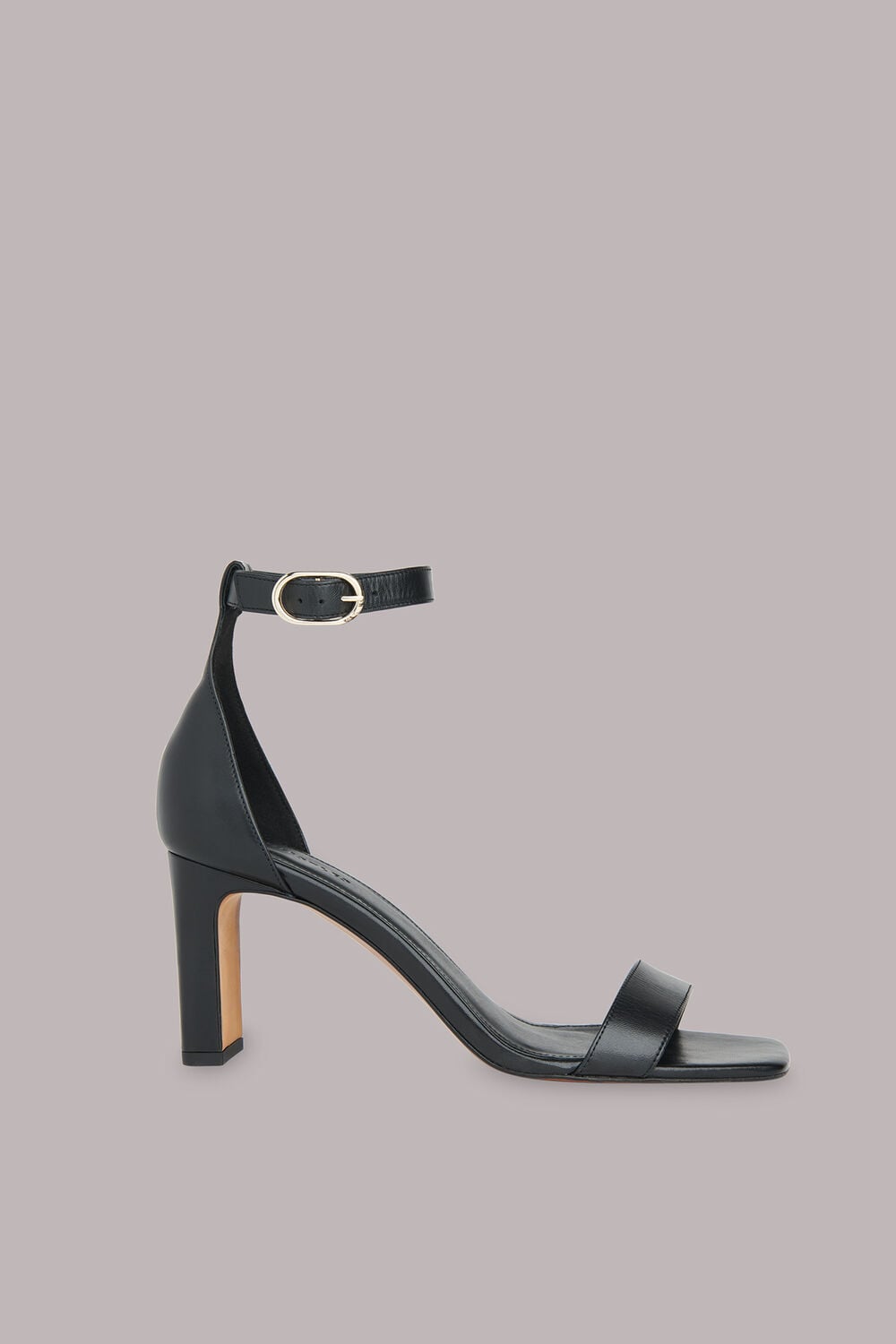 Black Lena Heeled Sandal