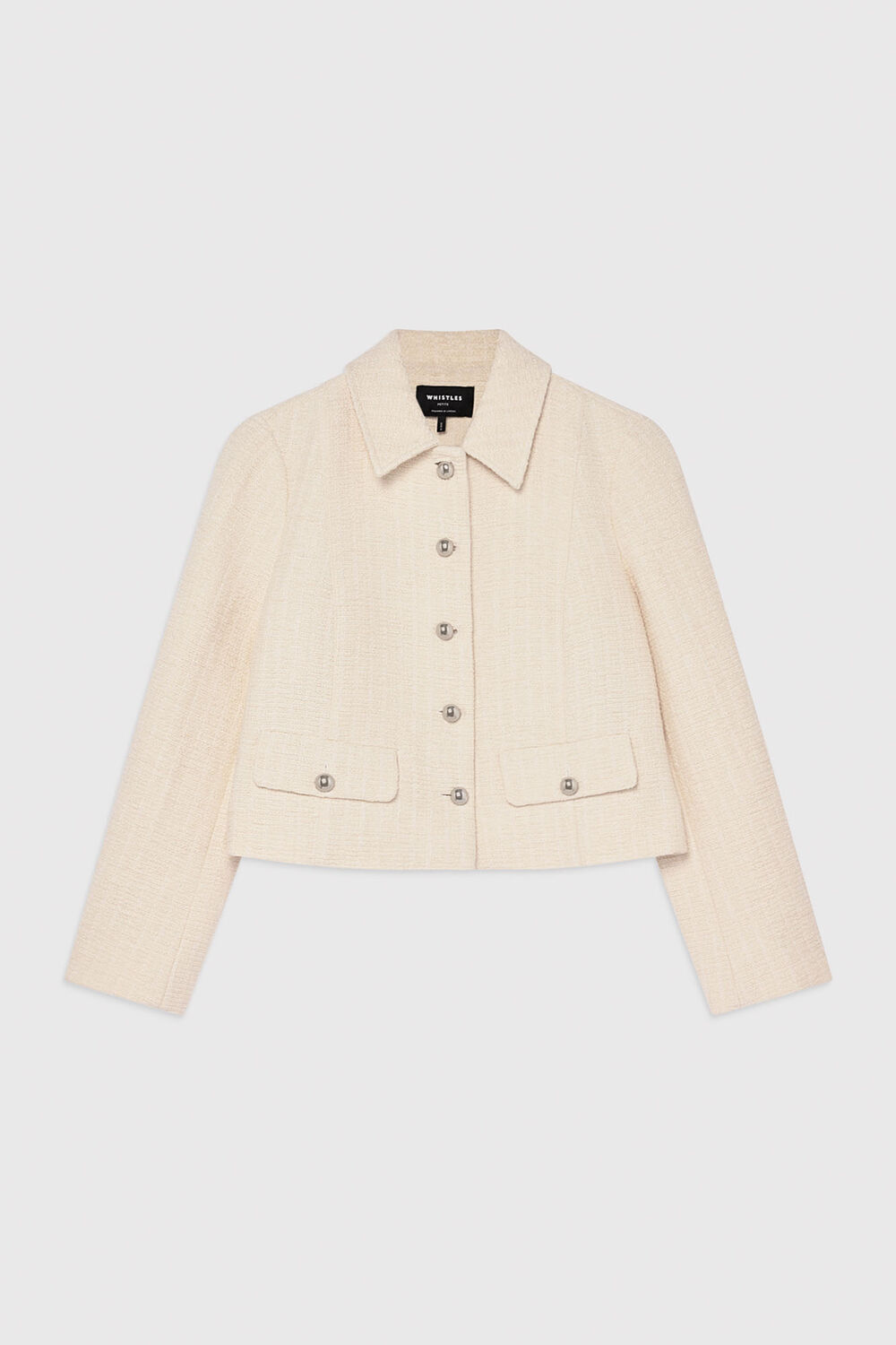 Ivory Petite Cropped Boucle Jacket
