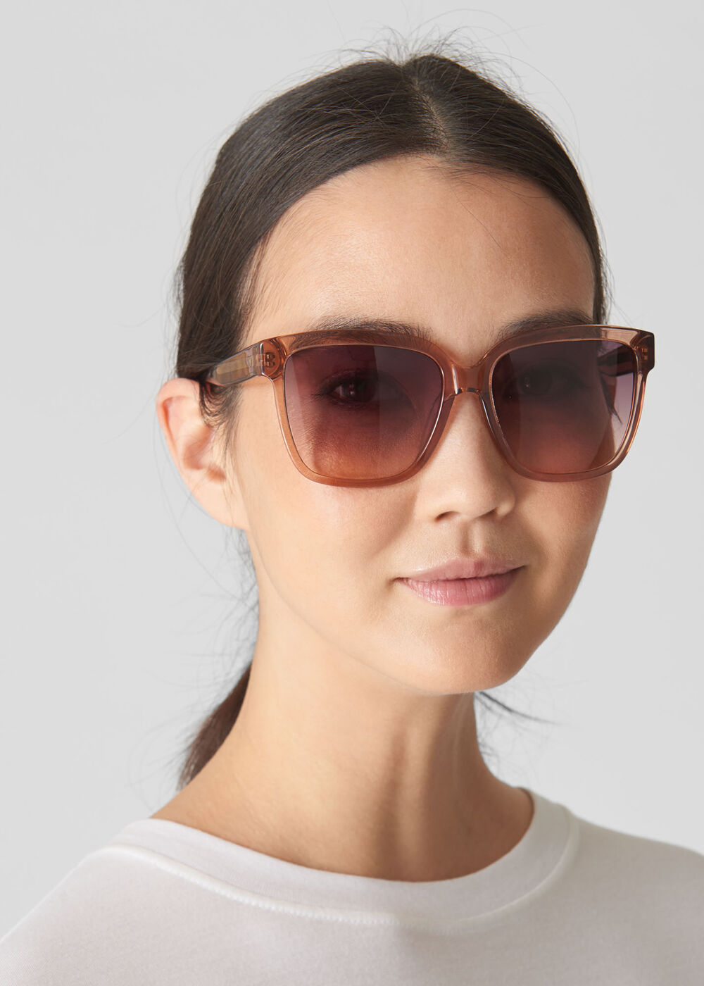 Zena Square Frame Sunglasses Pink