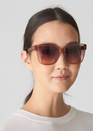 Zena Square Frame Sunglasses Pink