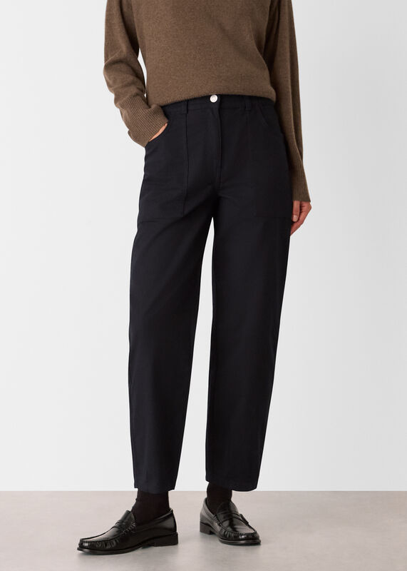 Solid Black Tessa Casual Pants 