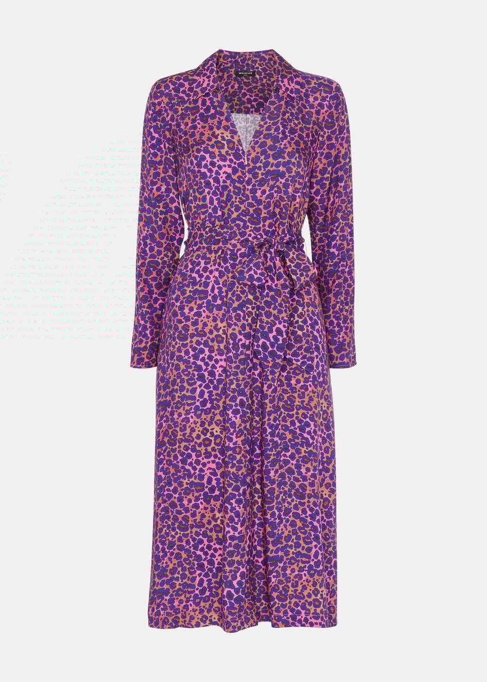 Petite Mottled Leopard Midi Dress