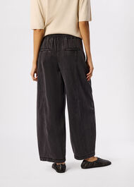Petite Casual Denim Barrel Trouser