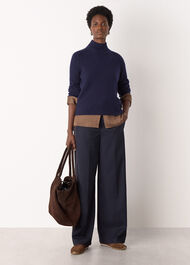 Wool Funnel Neck Knit
