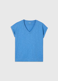 Willa V-Neck Cap Sleeve Tee
