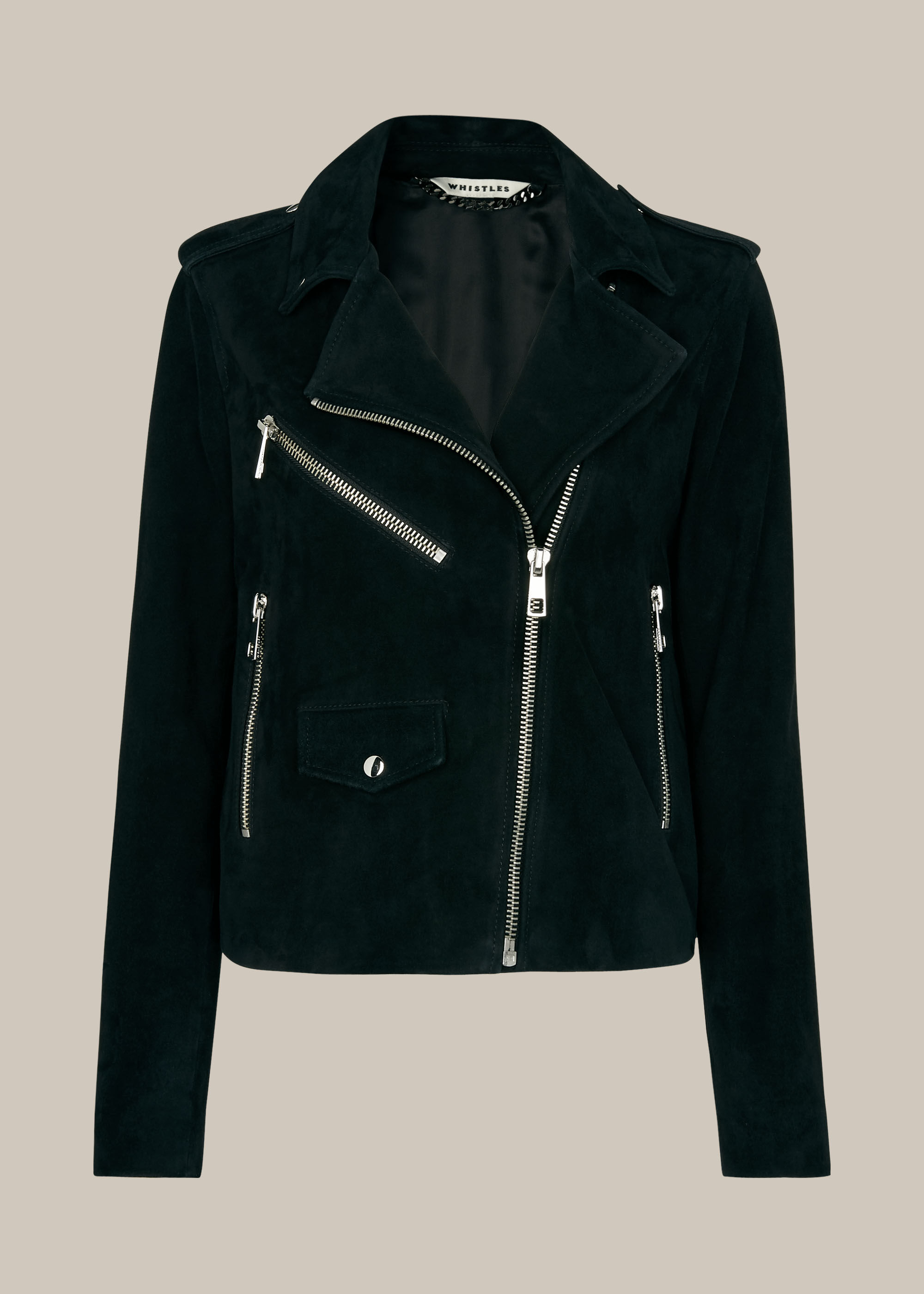 Black Suede Agnes Leather Jacket