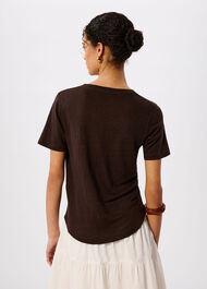 Linen V Neck T-Shirt