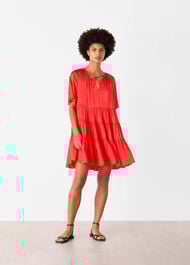 Satin Trapeze Mini Dress