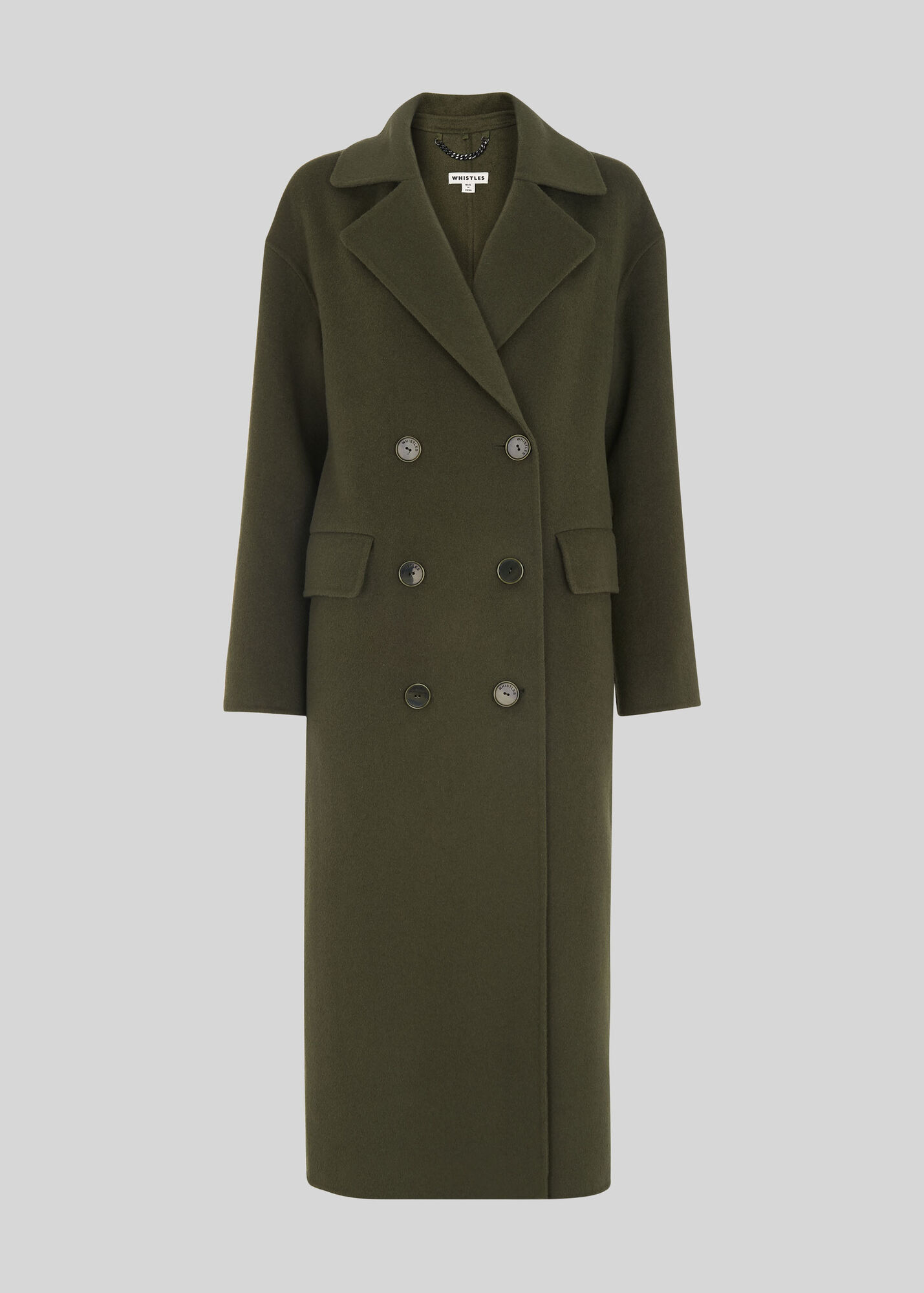 Khaki Rosie Double Faced Coat WHISTLES