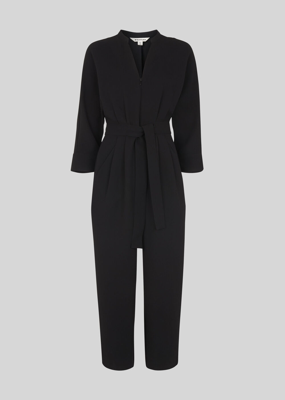 Arabella Crepe Tie Jumpsuit Black