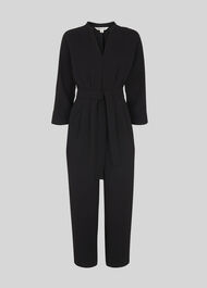 Arabella Crepe Tie Jumpsuit Black