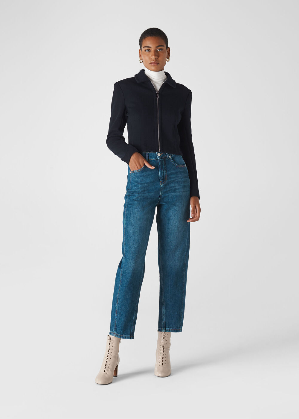 Zip Front Jersey jacket