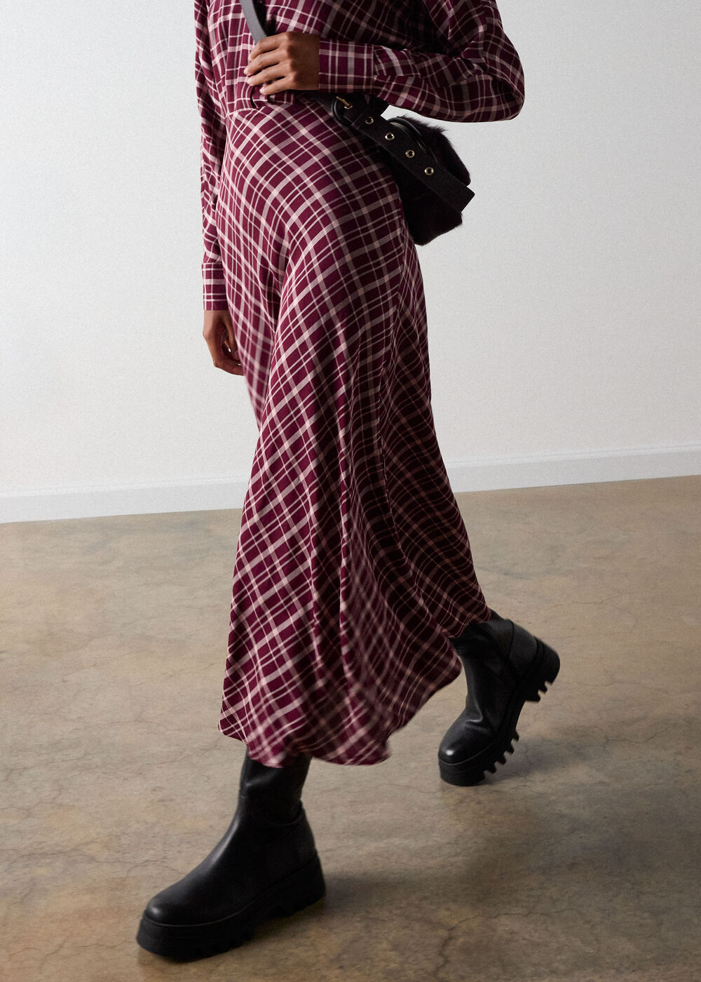 Check Midi Shirt Dress