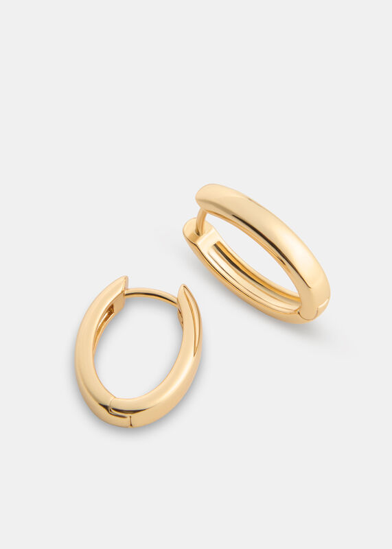 Gold Oval Earring
