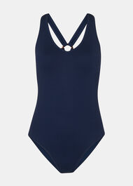 Textured Ring Detail Swimsuit
