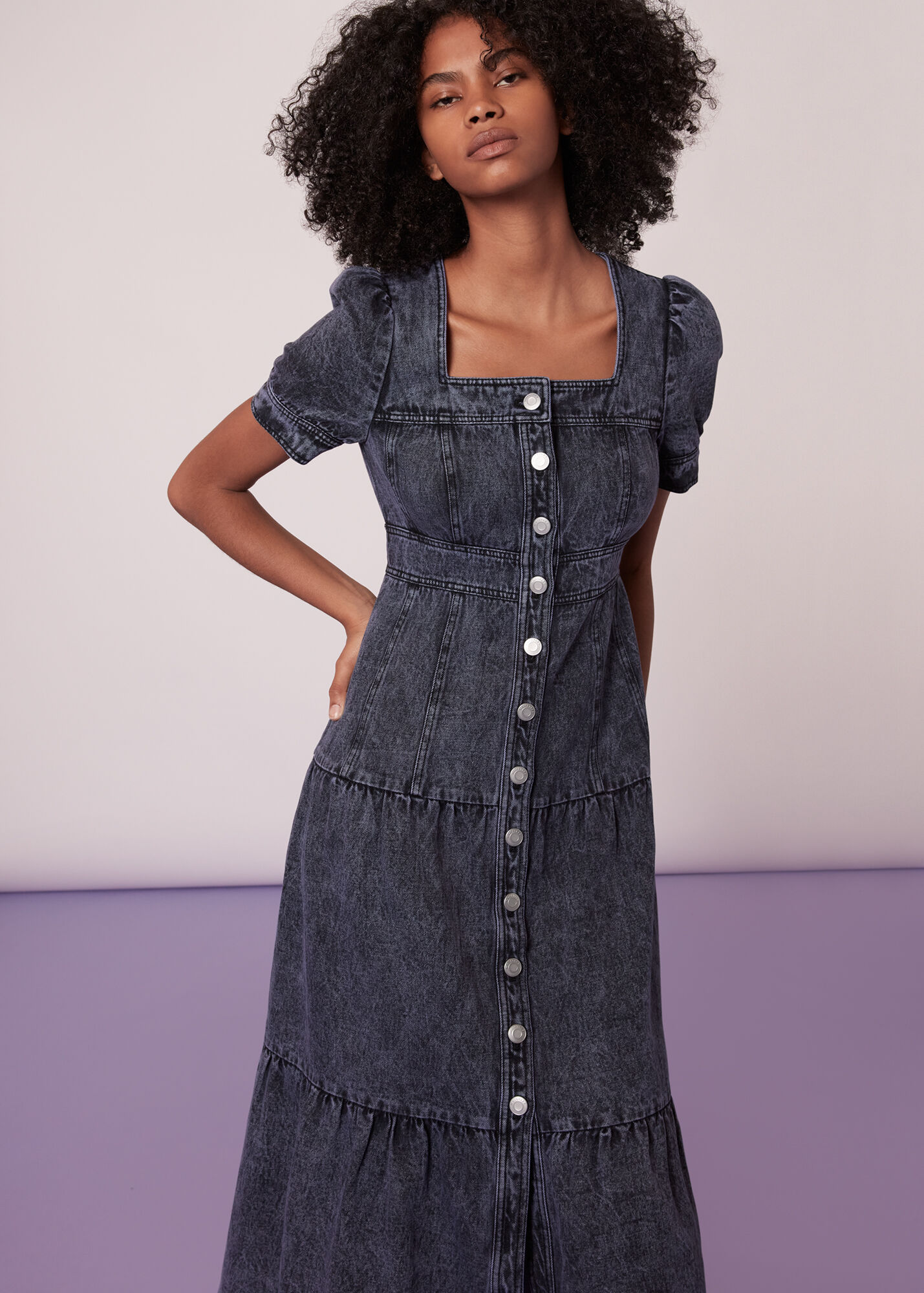 Acid Wash Acid Wash Denim Dress WHISTLES