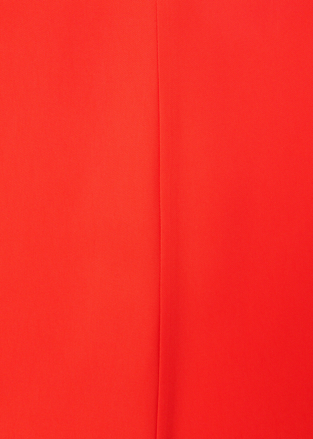 Twist Neck Crepe Midi Dress