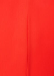 Twist Neck Crepe Midi Dress