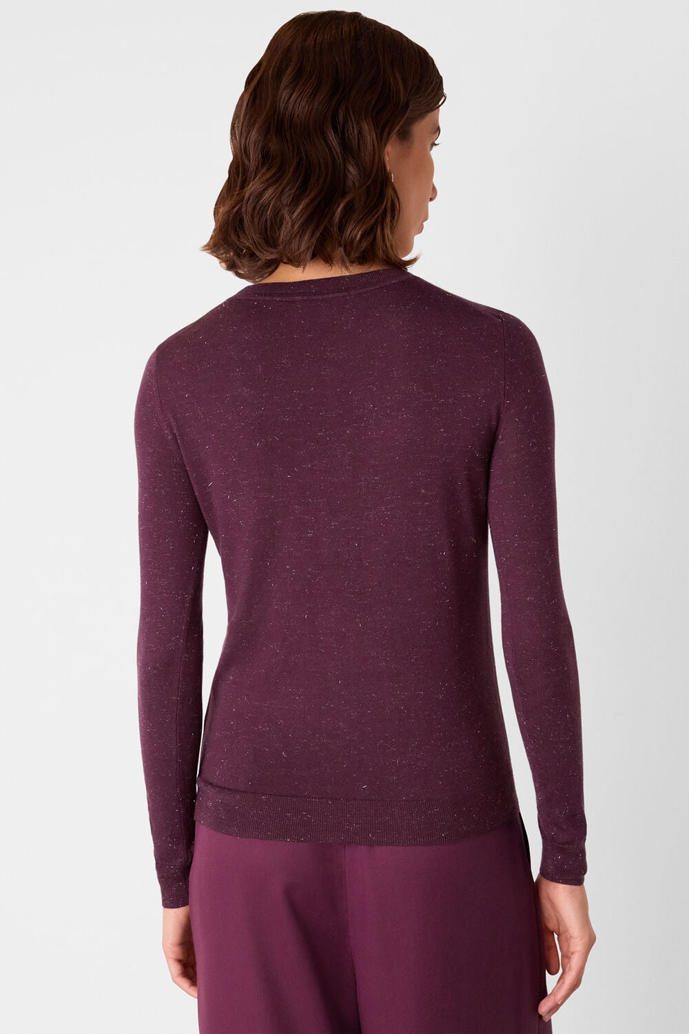 Burgundy Annie Sparkle Crew Neck