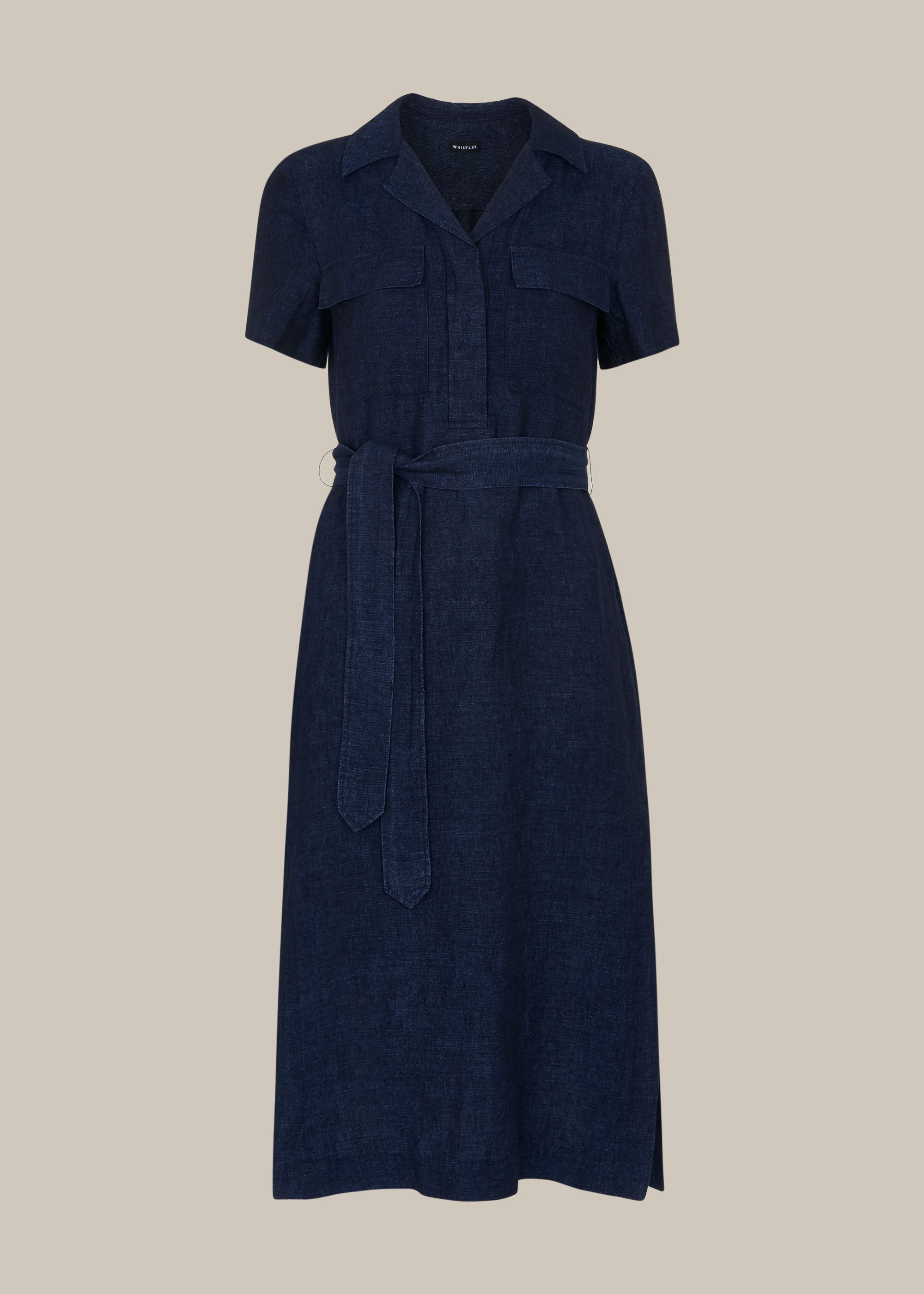 Whistles montana sale linen shirt dress