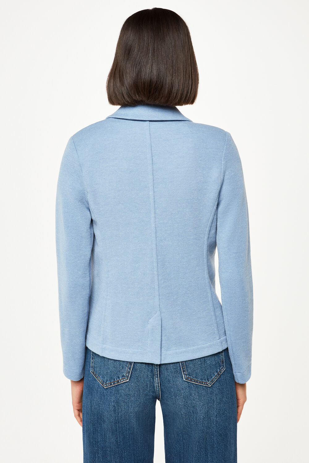 Blue Slim Jersey Jacket