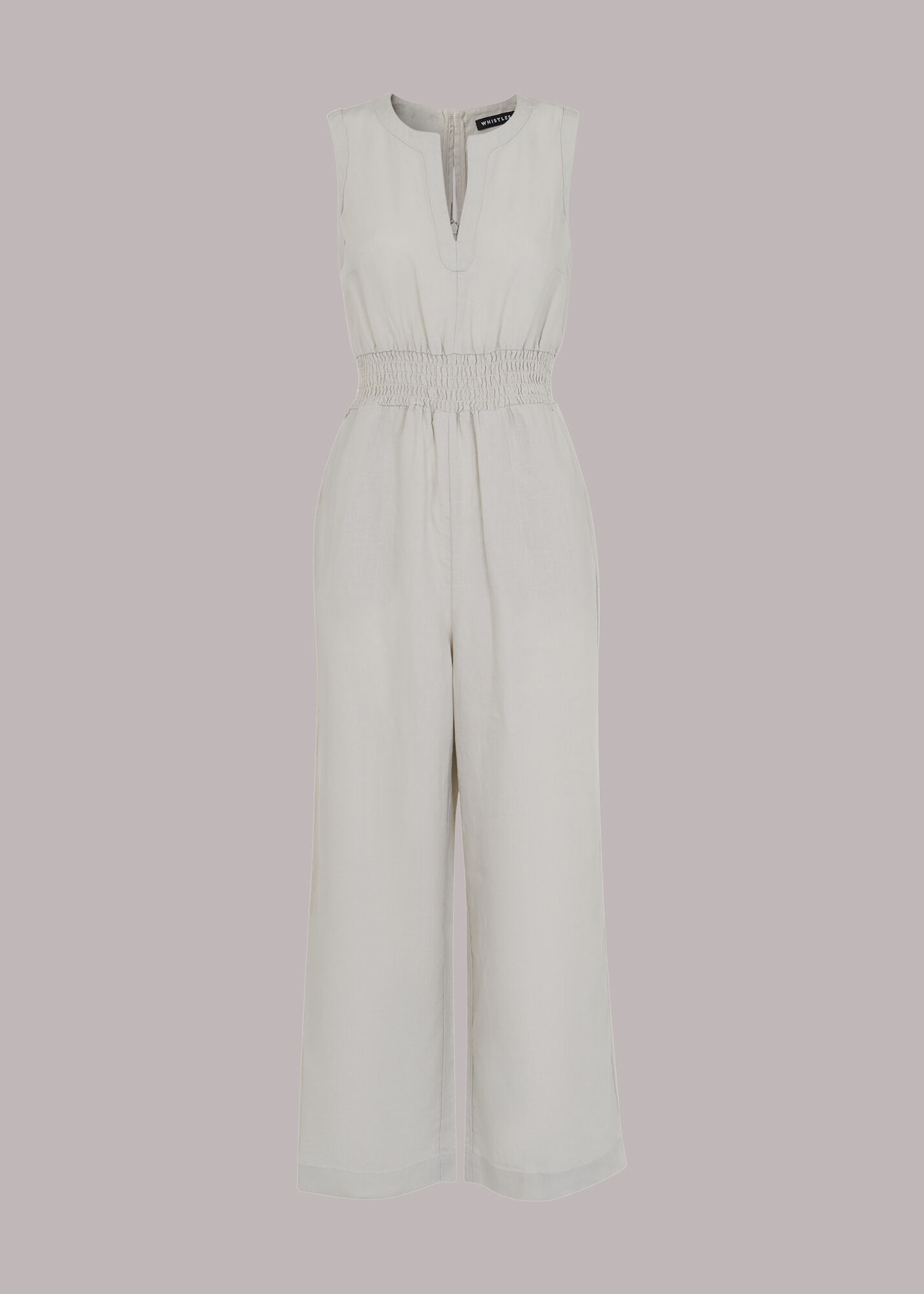 Stone Melanie Linen Jumpsuit WHISTLES