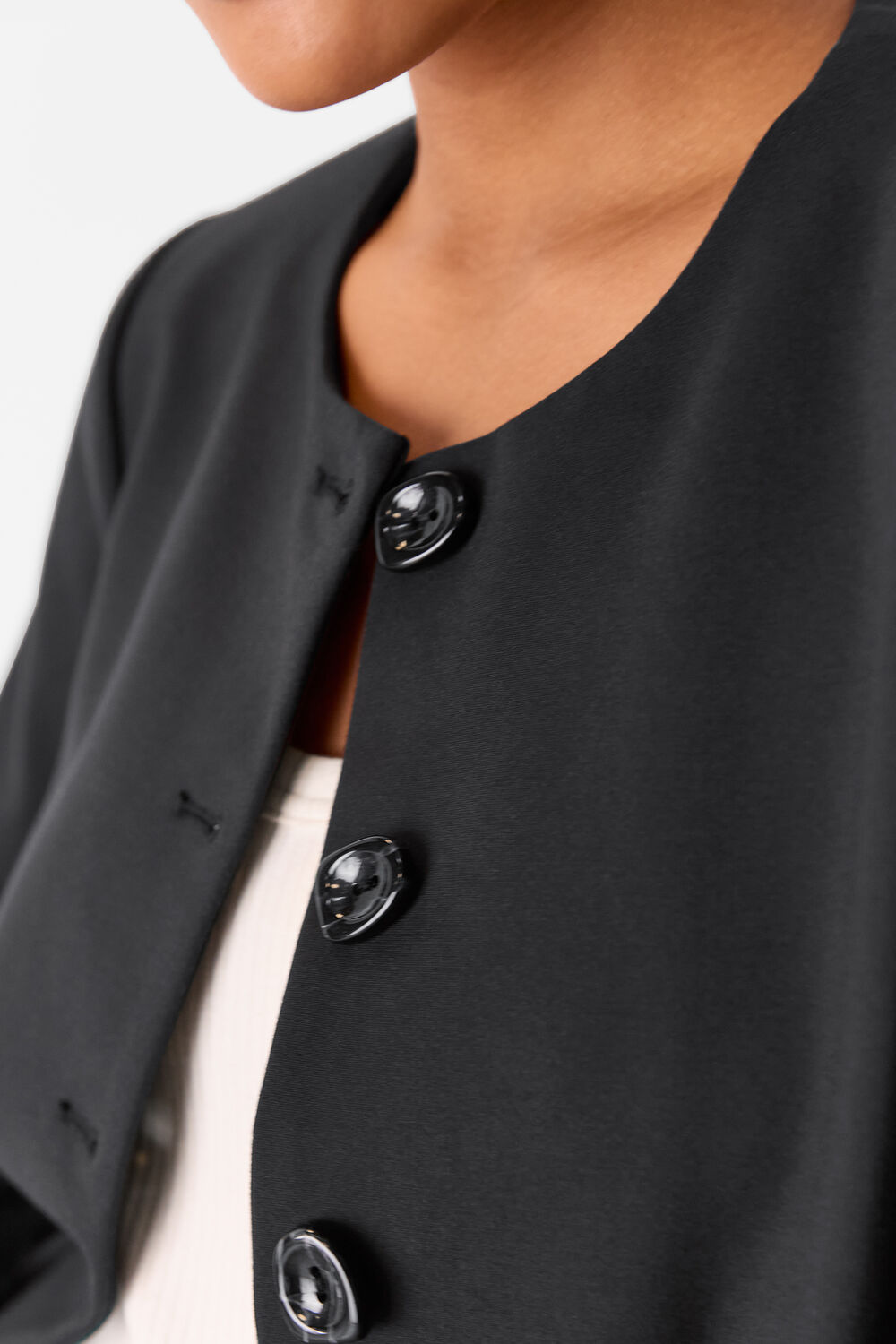 Petite Anne Ponte Button Jacket