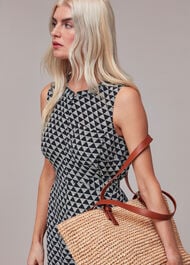 Petite Triangle Checkerboard Jumpsuit