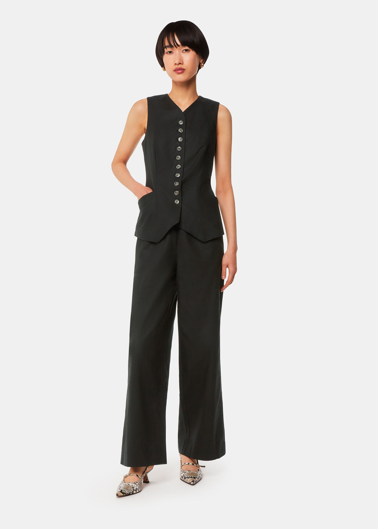 Lindsey Linen Blend Waistcoat