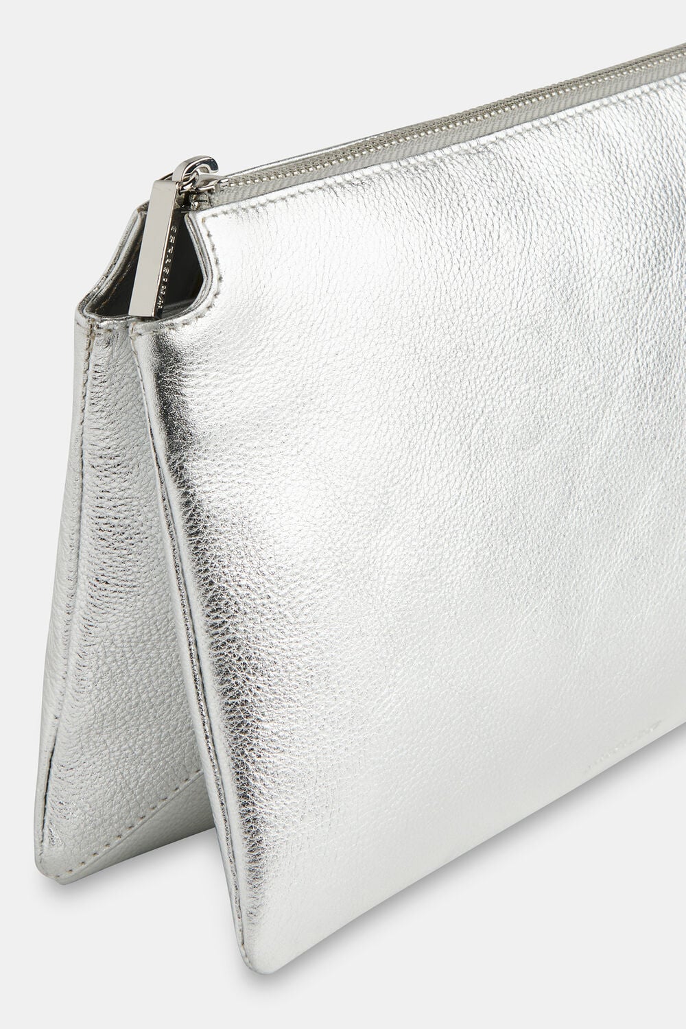Silver Elita Double Pouch Clutch