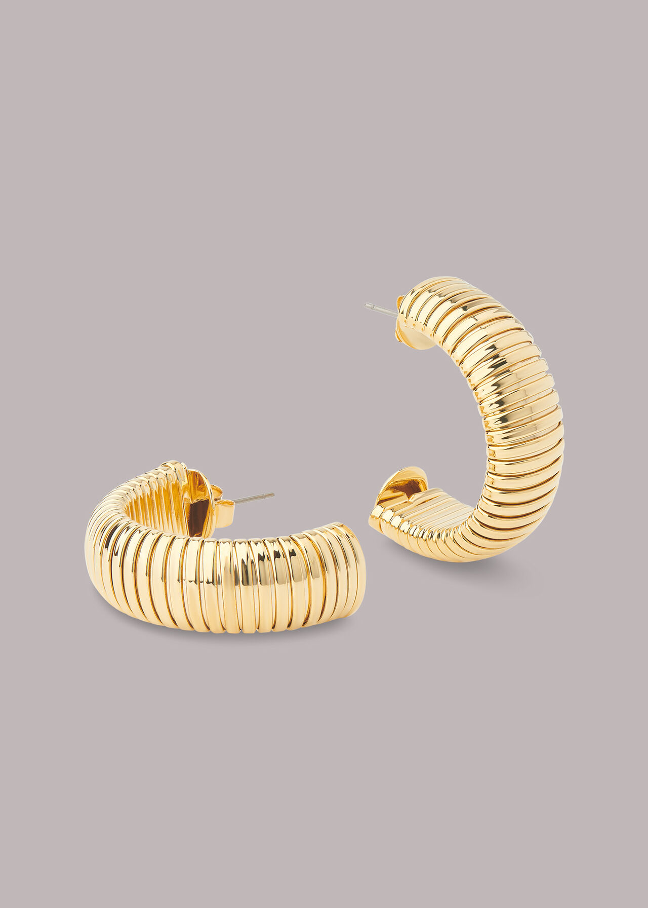 Large Ribbed Earring