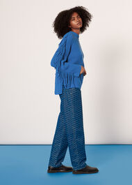 Fringe Sleeve Cable Sweater
