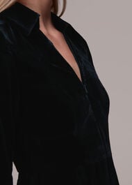 Velvet Zip Front Jumpsuit