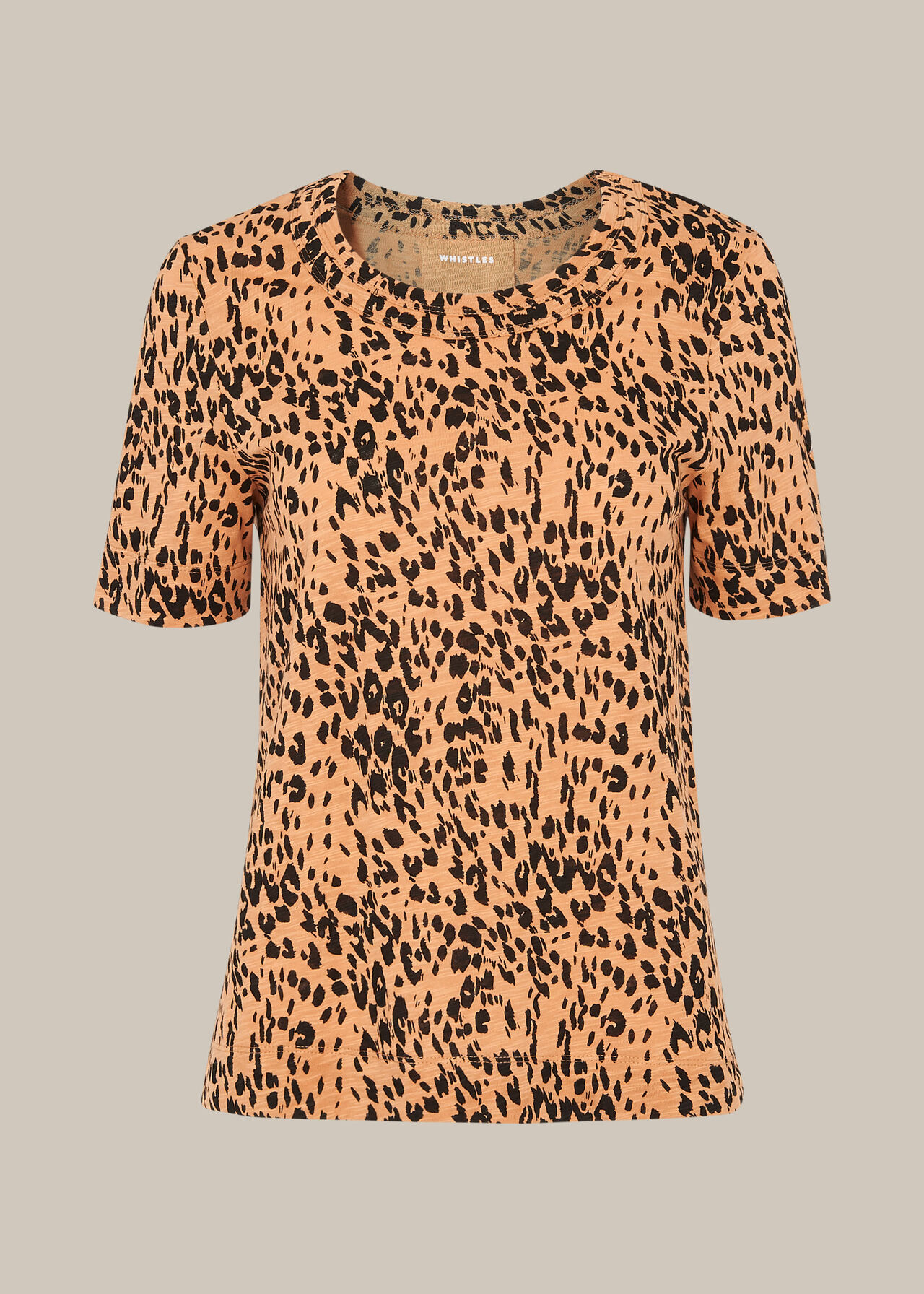 Leopard Print Safari Print Rosa Tshirt | WHISTLES | Whistles UK