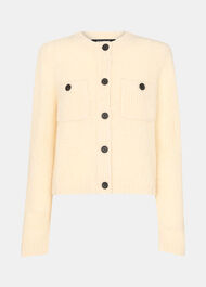 Wool Mix Textured Cardigan