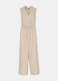 Bella Linen Wrap Jumpsuit