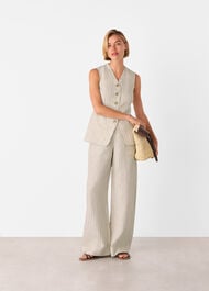 Neutral Linen Stripe Coord