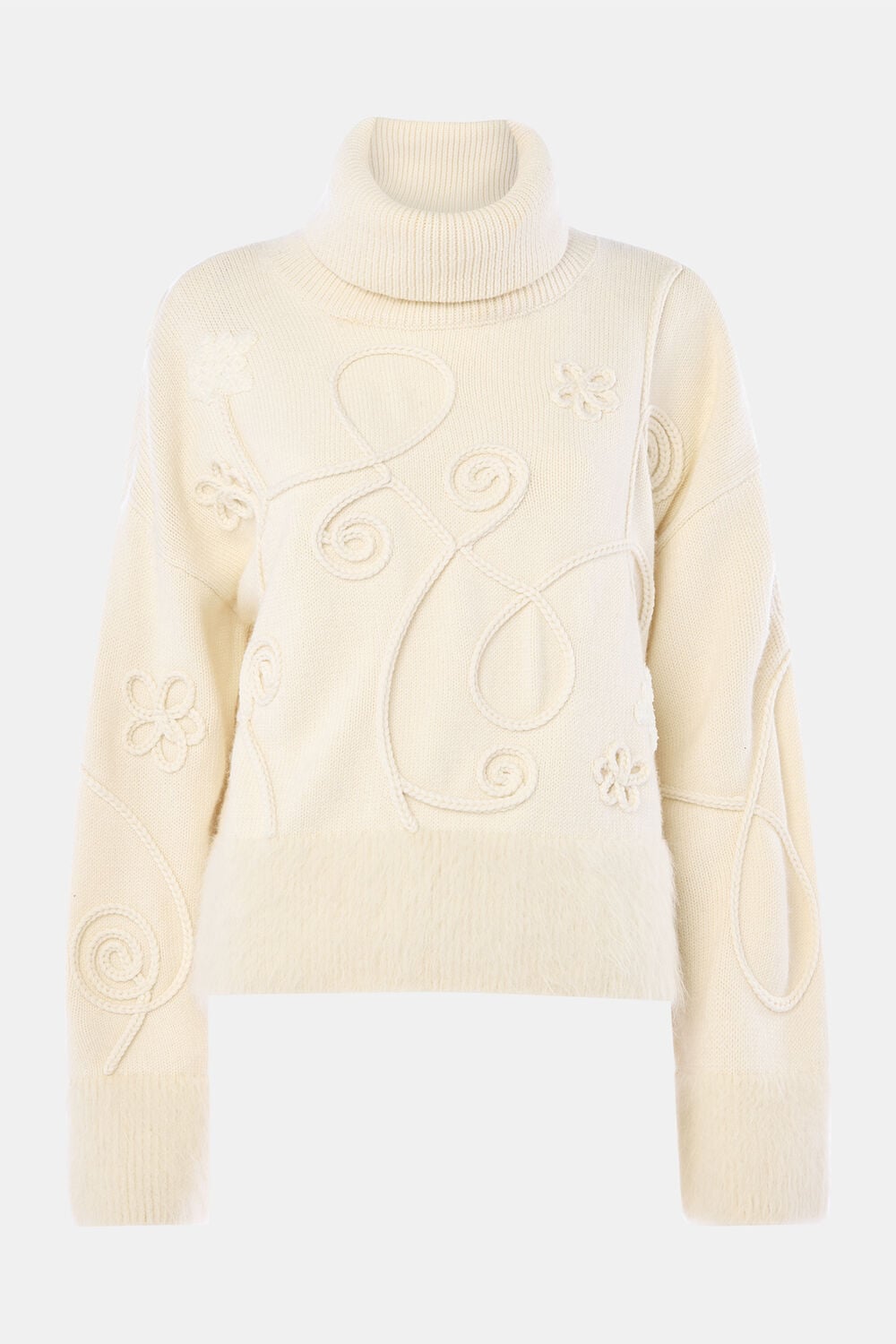 Wool Embroidered Floral Jumper