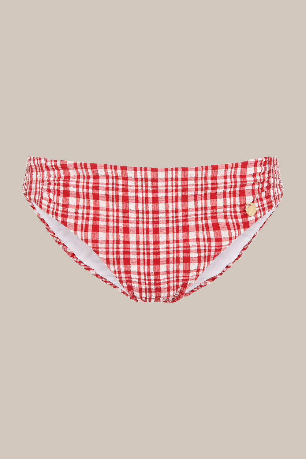 Check Bikini Bottom Red/Multi