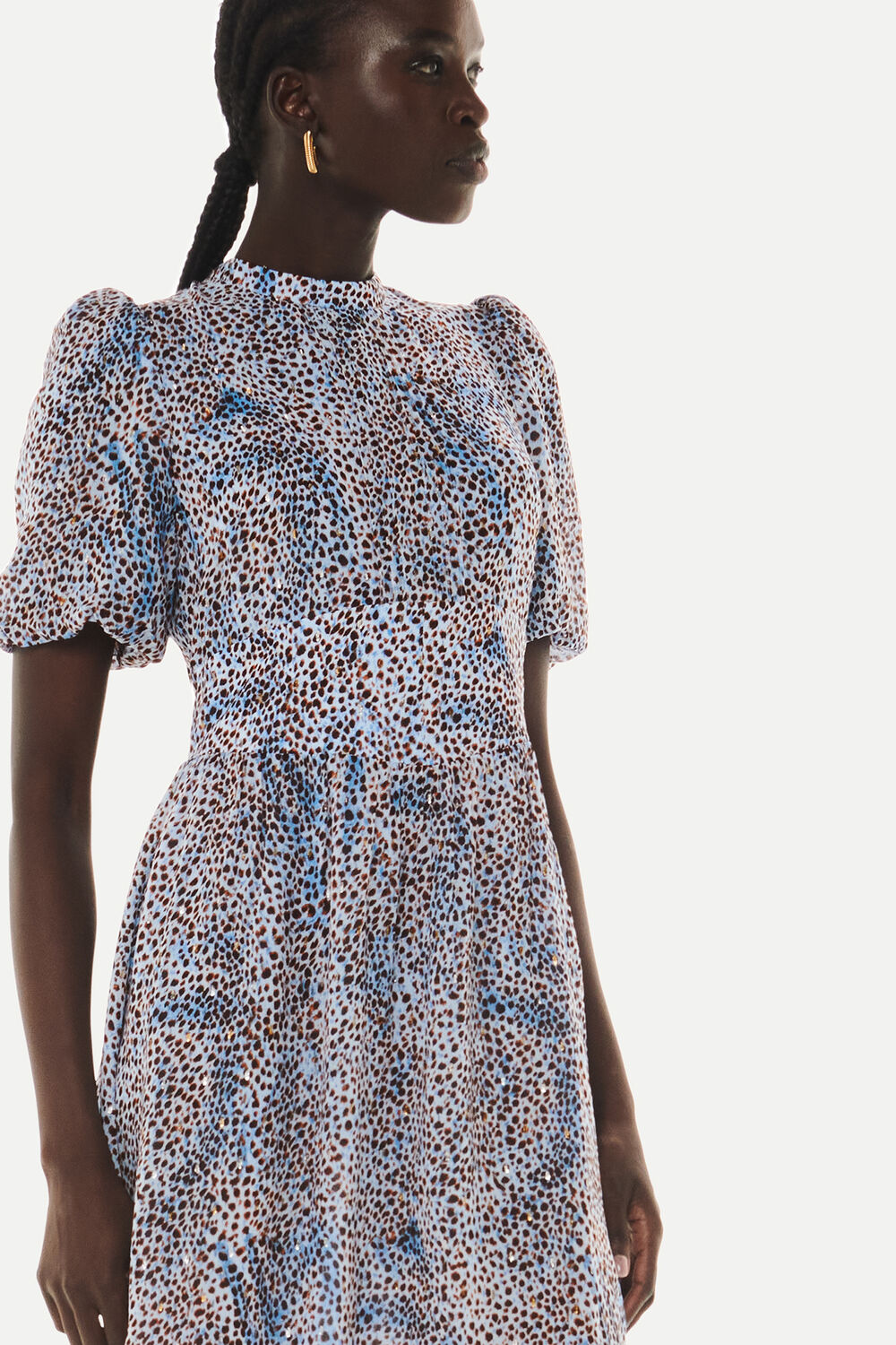 Blue Ink Spot Blair Dress