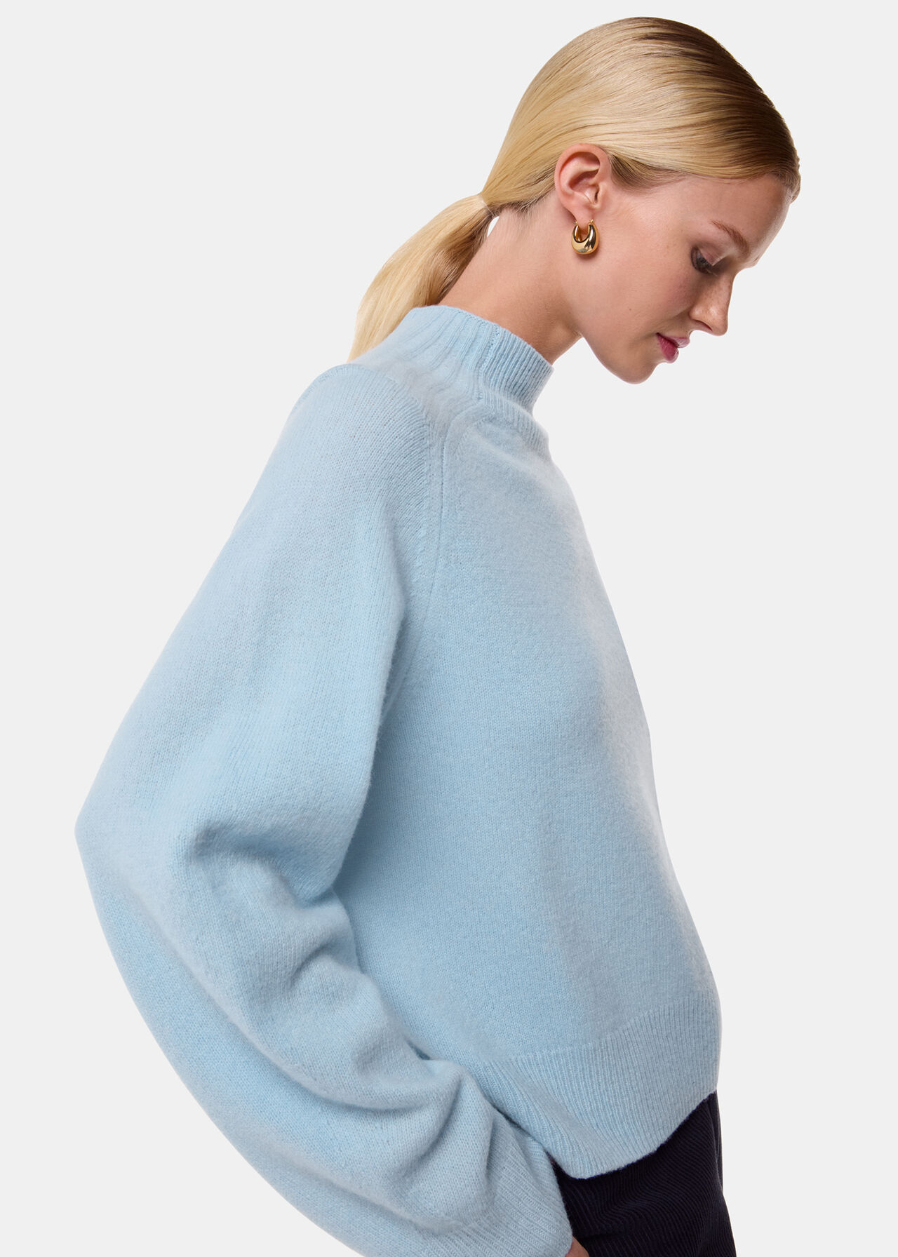 Wool Funnel Neck Knit