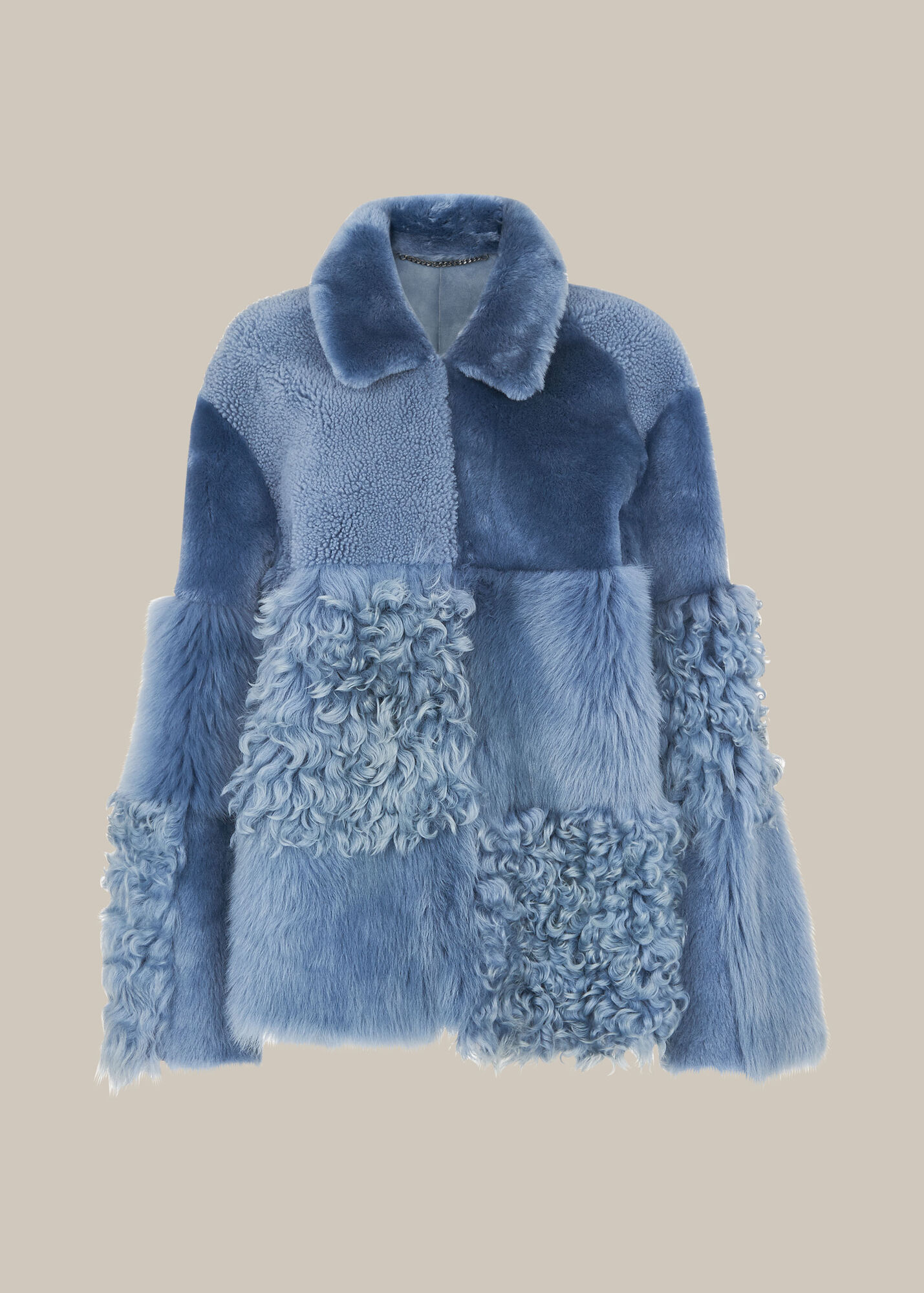 Blue Hema Shearling Coat | WHISTLES