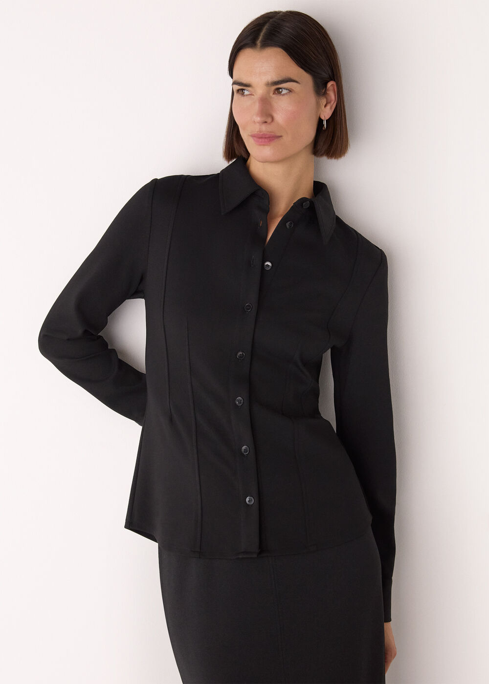 Seam Detail Ponte Shirt